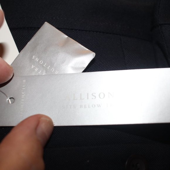 Charter Club Alison Fit Cropped Pant Button Hem NWT Navy Size 10 - Picture 4 of 13